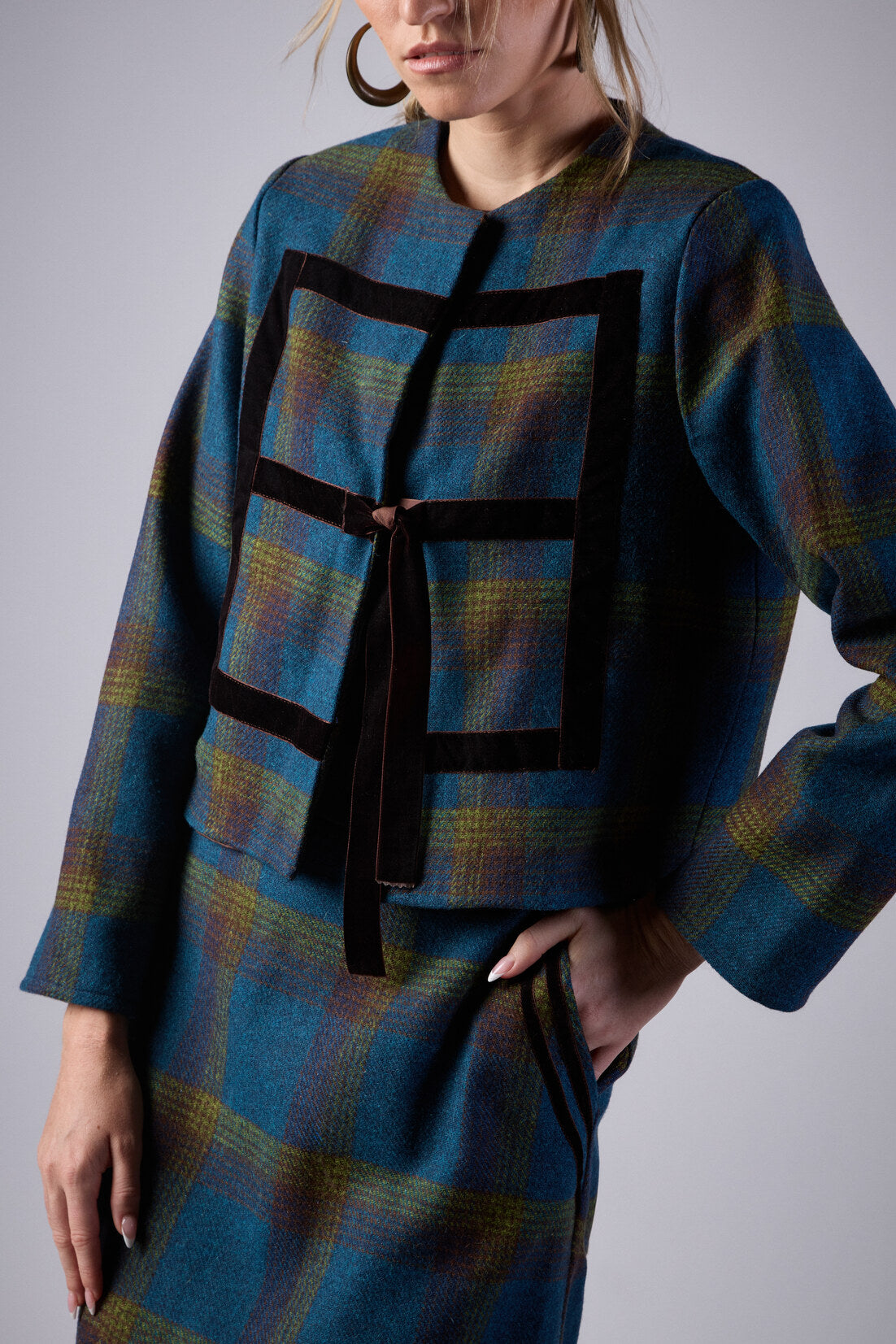 Chaqueta Balmoral Azul/Marrón