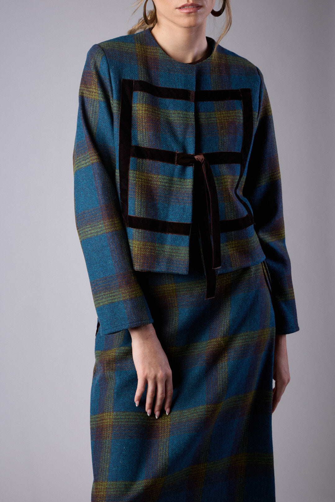 Chaqueta Balmoral Azul/Marrón