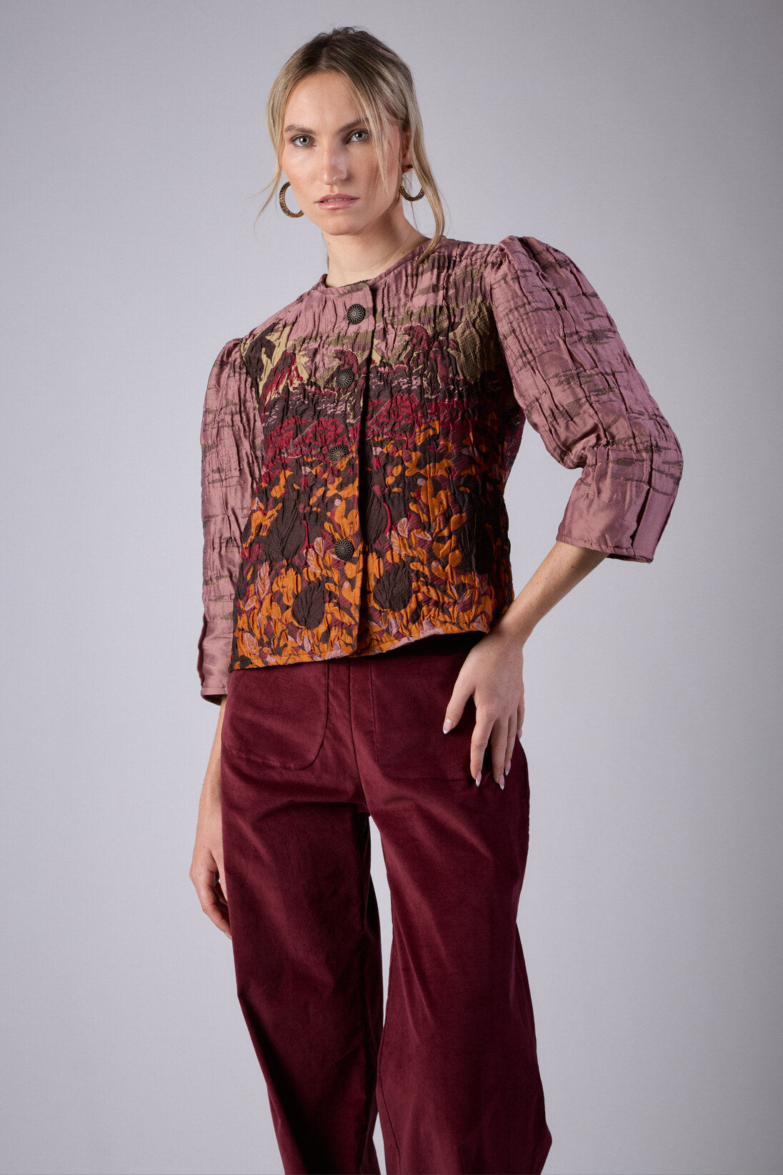 Chaqueta Palma Rosa