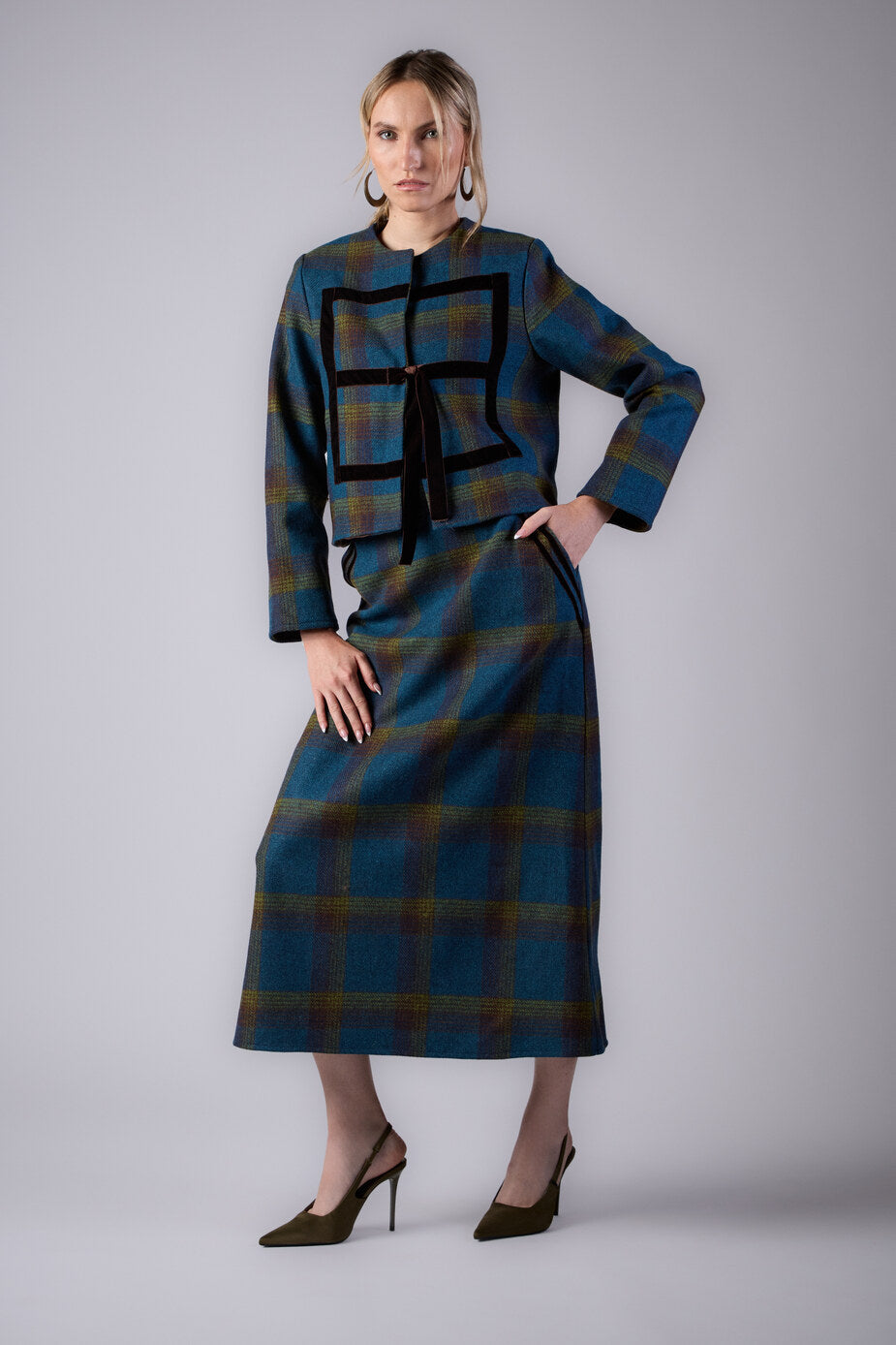 Chaqueta Balmoral Azul/Marrón
