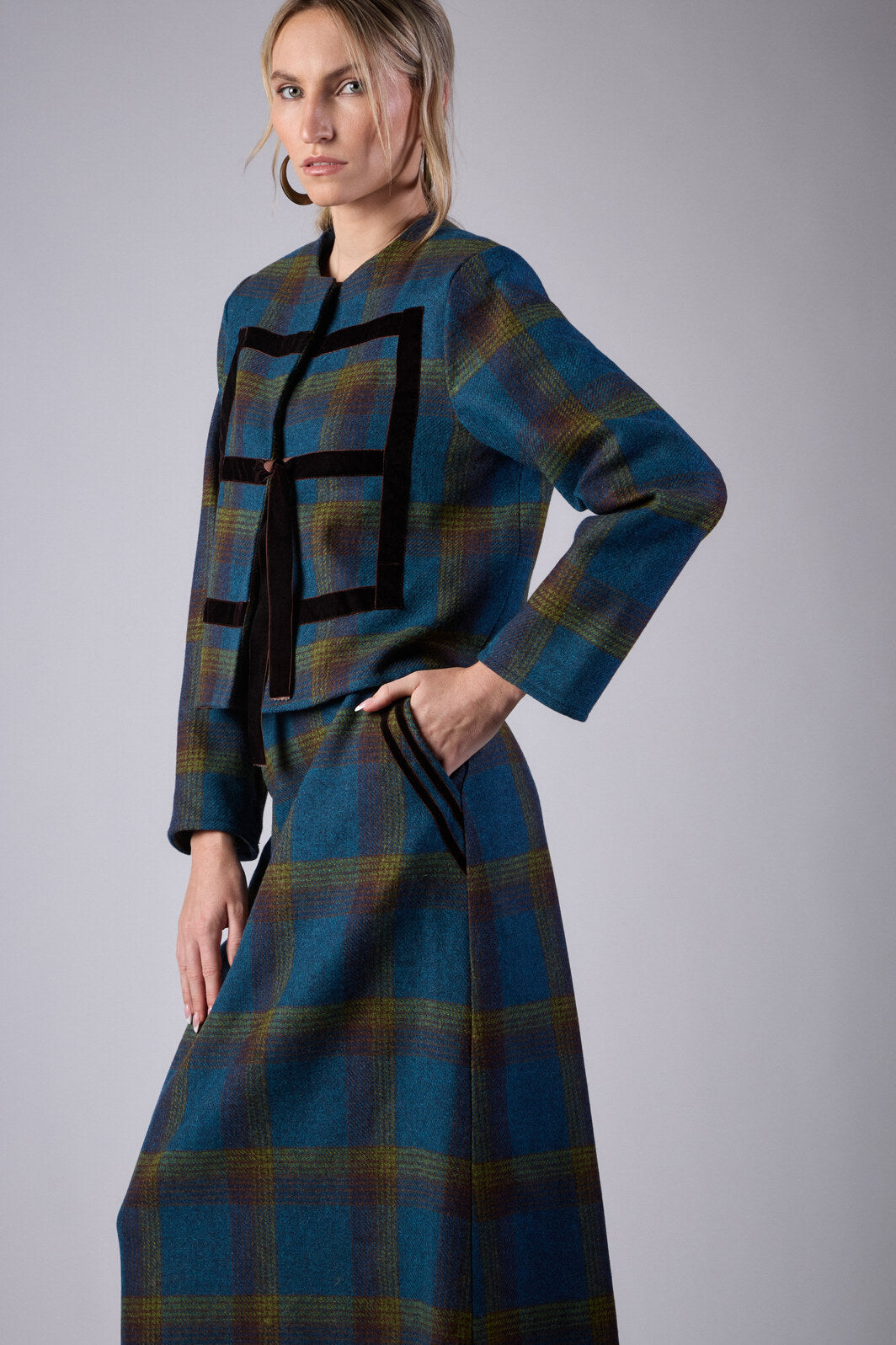 Chaqueta Balmoral Azul/Marrón