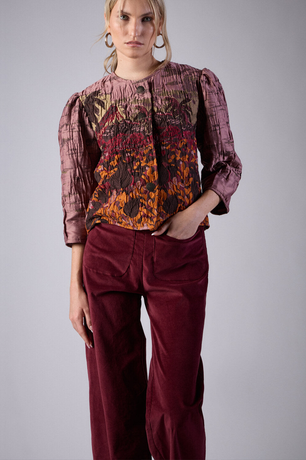 Chaqueta Palma Rosa