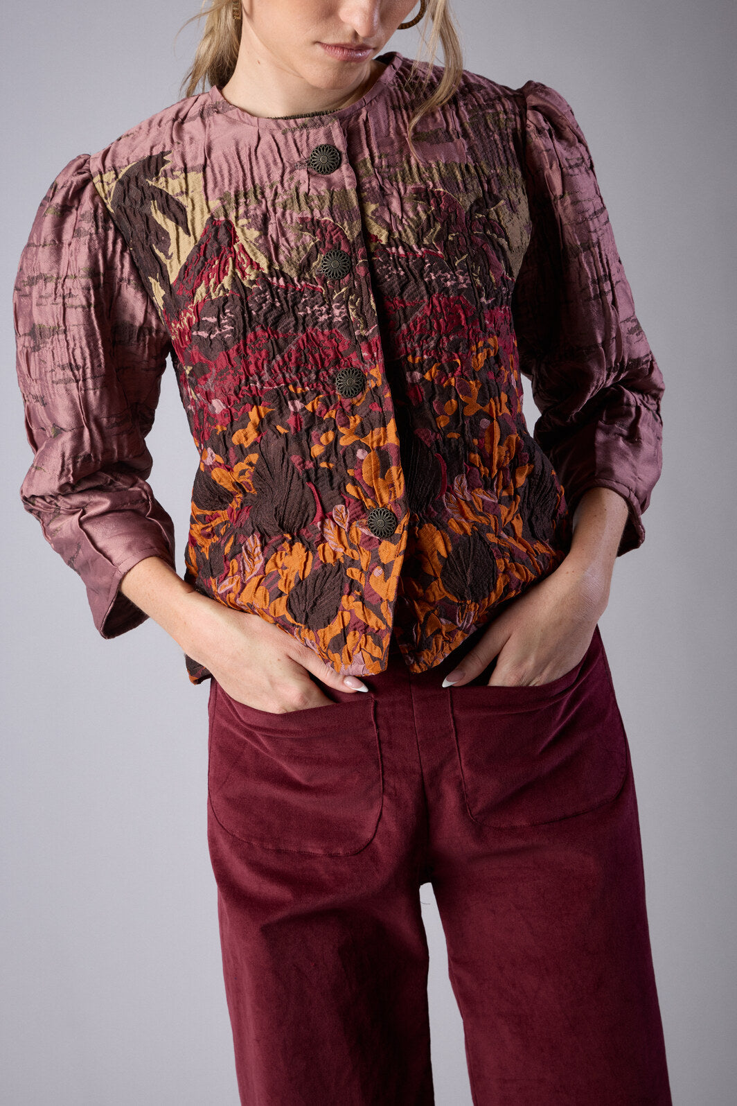Chaqueta Palma Rosa